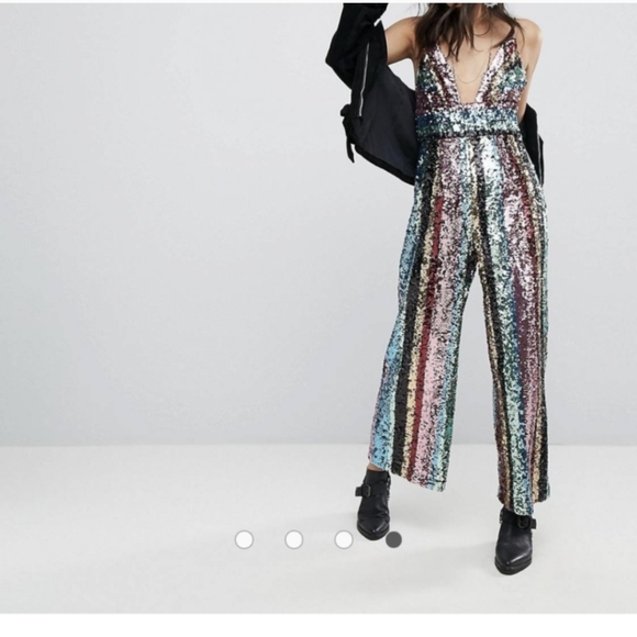 Free People x Revolve Margarita Sequin Jumpsuit size XS - Picture 2 of 7